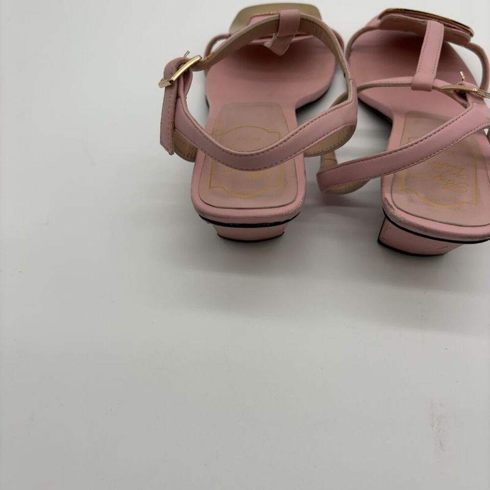 Roger Vivier Roger Vivier T-strap Chip Sandals in light pink - Picture 3 of 6